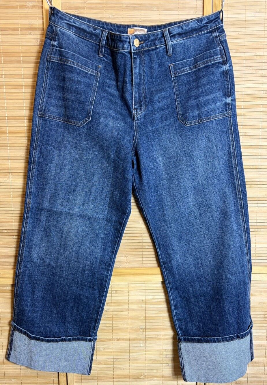 KUT from the Kloth High Rise Cuffed Jeans Sz 16 (Waist 36 Inch) Read